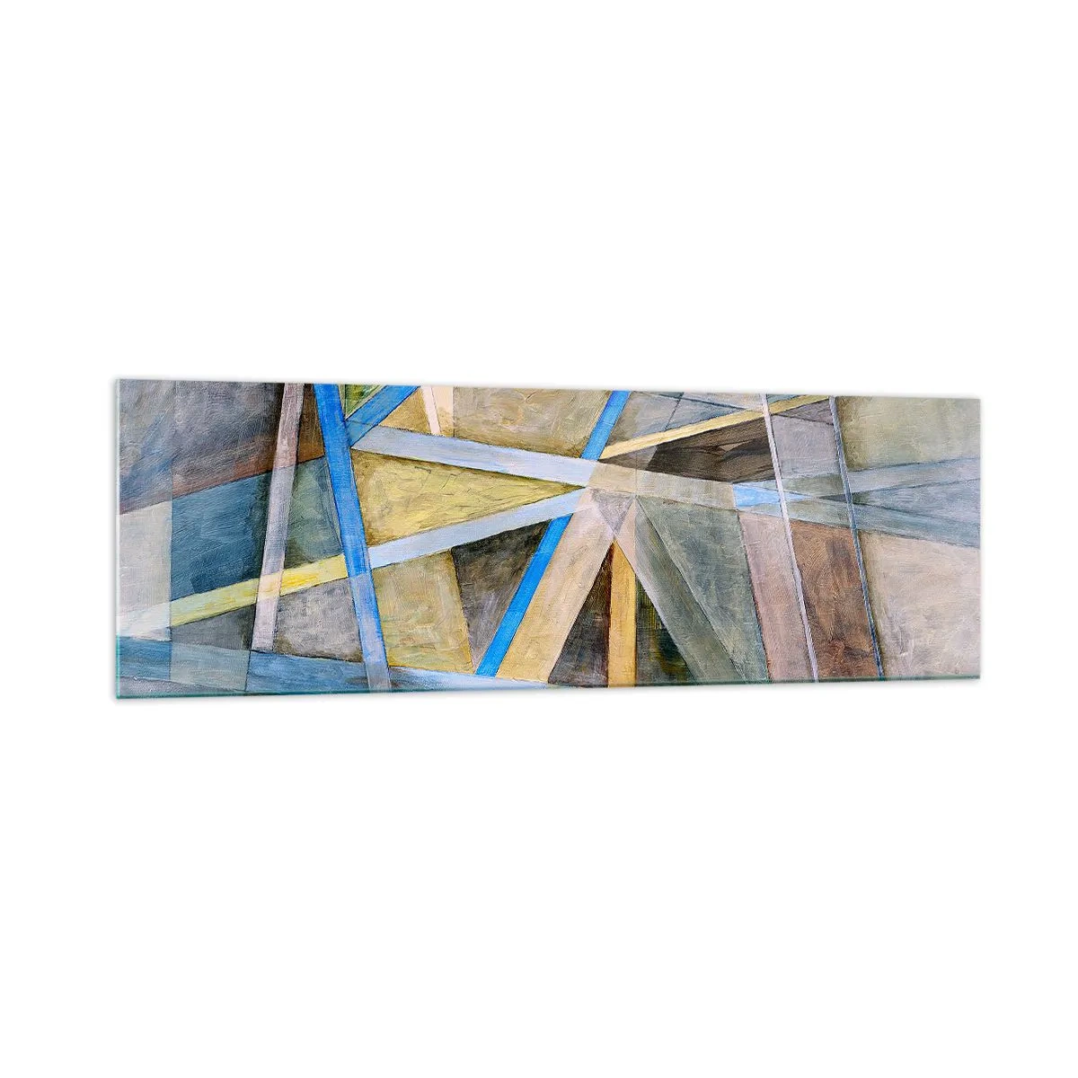 Glass picture - Straight Or Slanted? - 160x50 cm