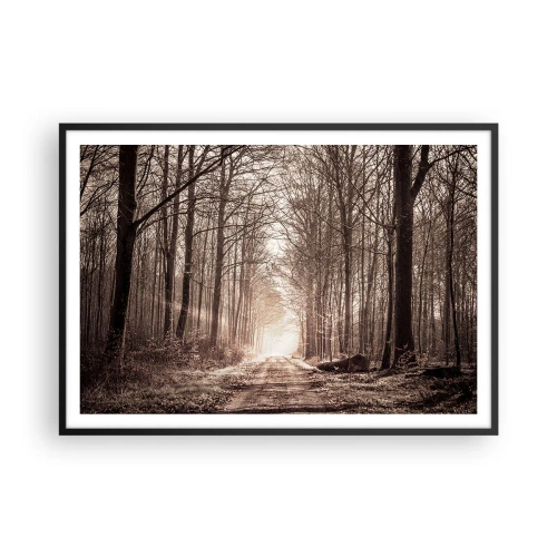 Poster in black frame - Cathedral of the Forest - 100x70 cm
