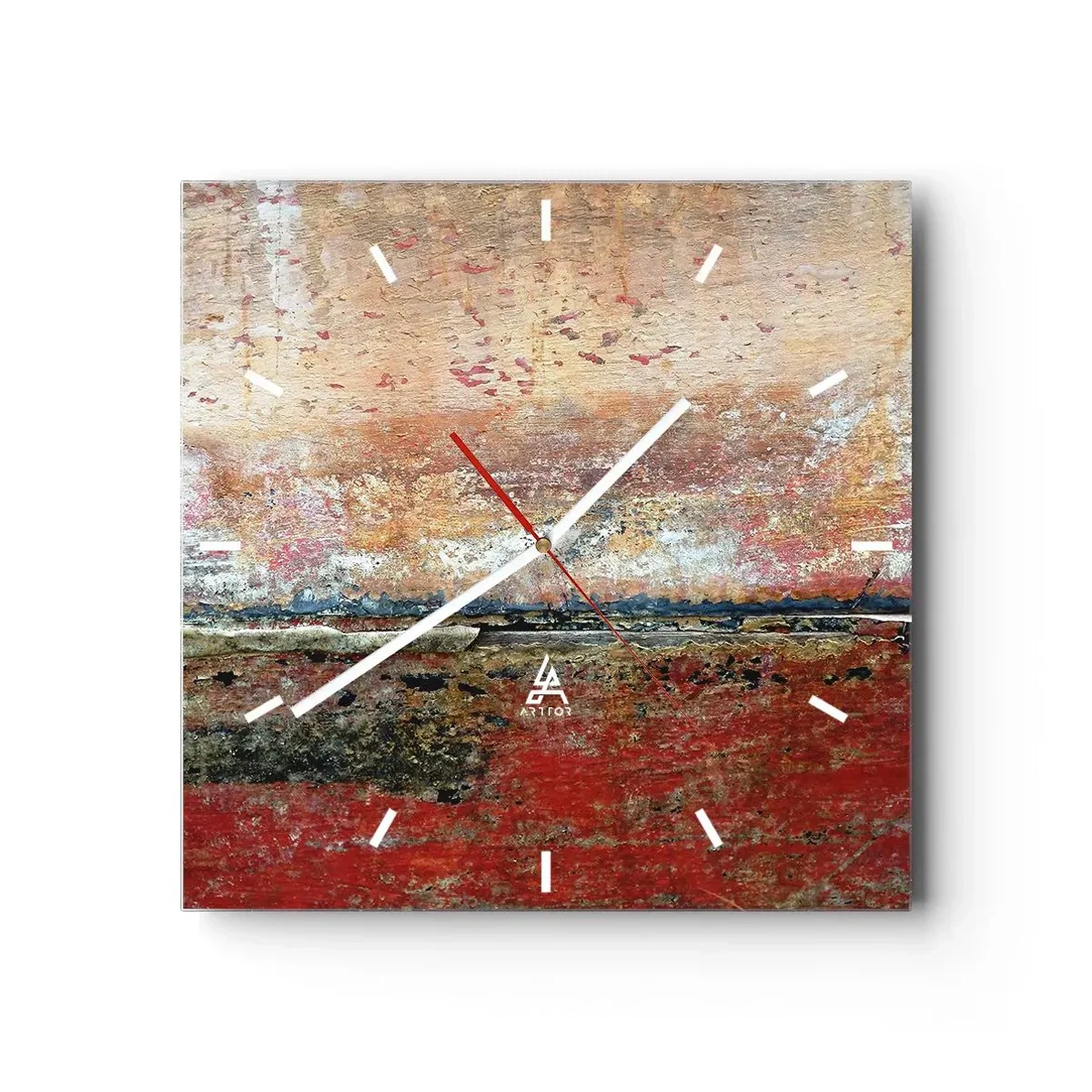 Wall clock - Clock on glass - Might Be the Sea - 30x30 cm