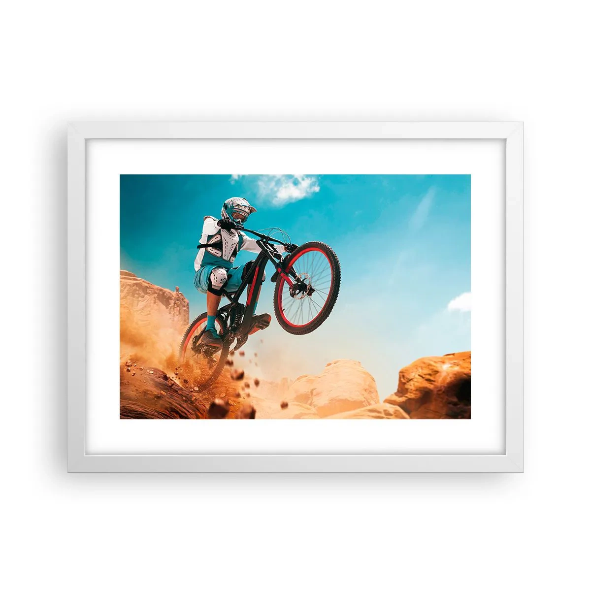 Poster in white frmae - Madness on Wheels - 40x30 cm