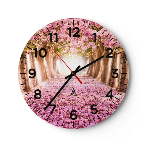 Wall clock - Clock on glass - Way to Heaven - 30x30 cm