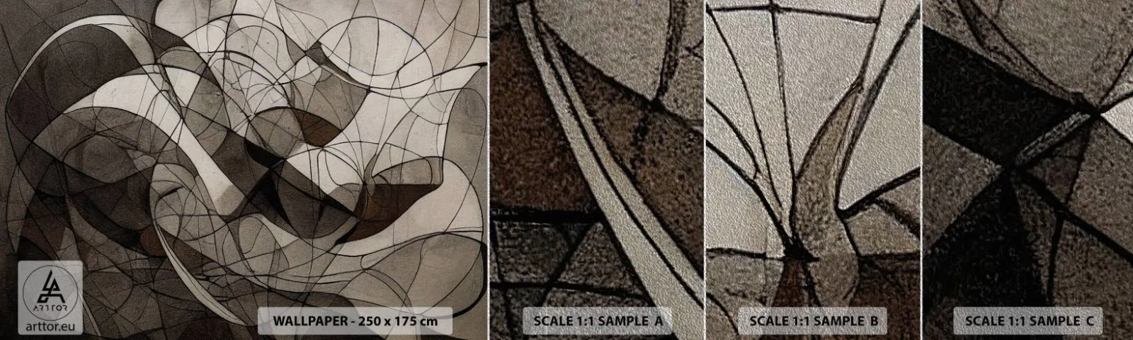 Photo Wallpaper Sample Premium Sand - Circulation of the Colours of the Earth - Piece, Contemporary, Crayon - 100x30 cm