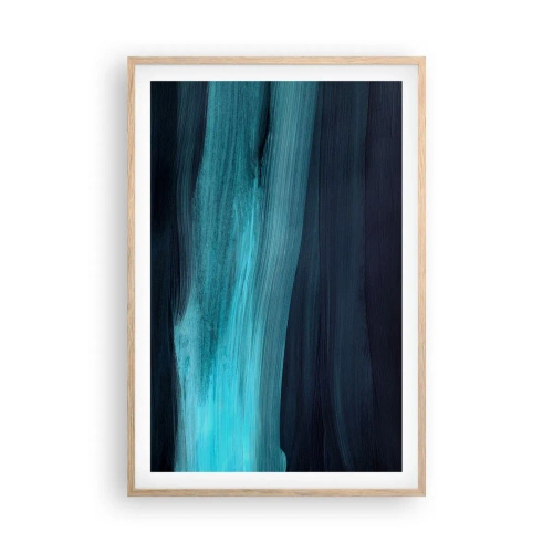 Poster in light oak frame - Swim with the Flow - 61x91 cm