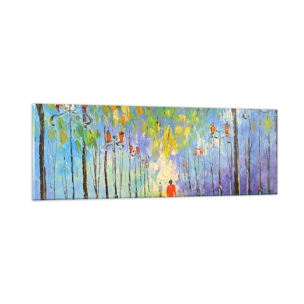 Glass picture - Night Rain Song - 90x30 cm