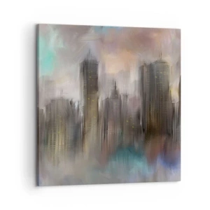 Canvas picture - Composition of Steel, Stone and Fog - 60x60 cm
