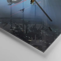 Clock face with lines