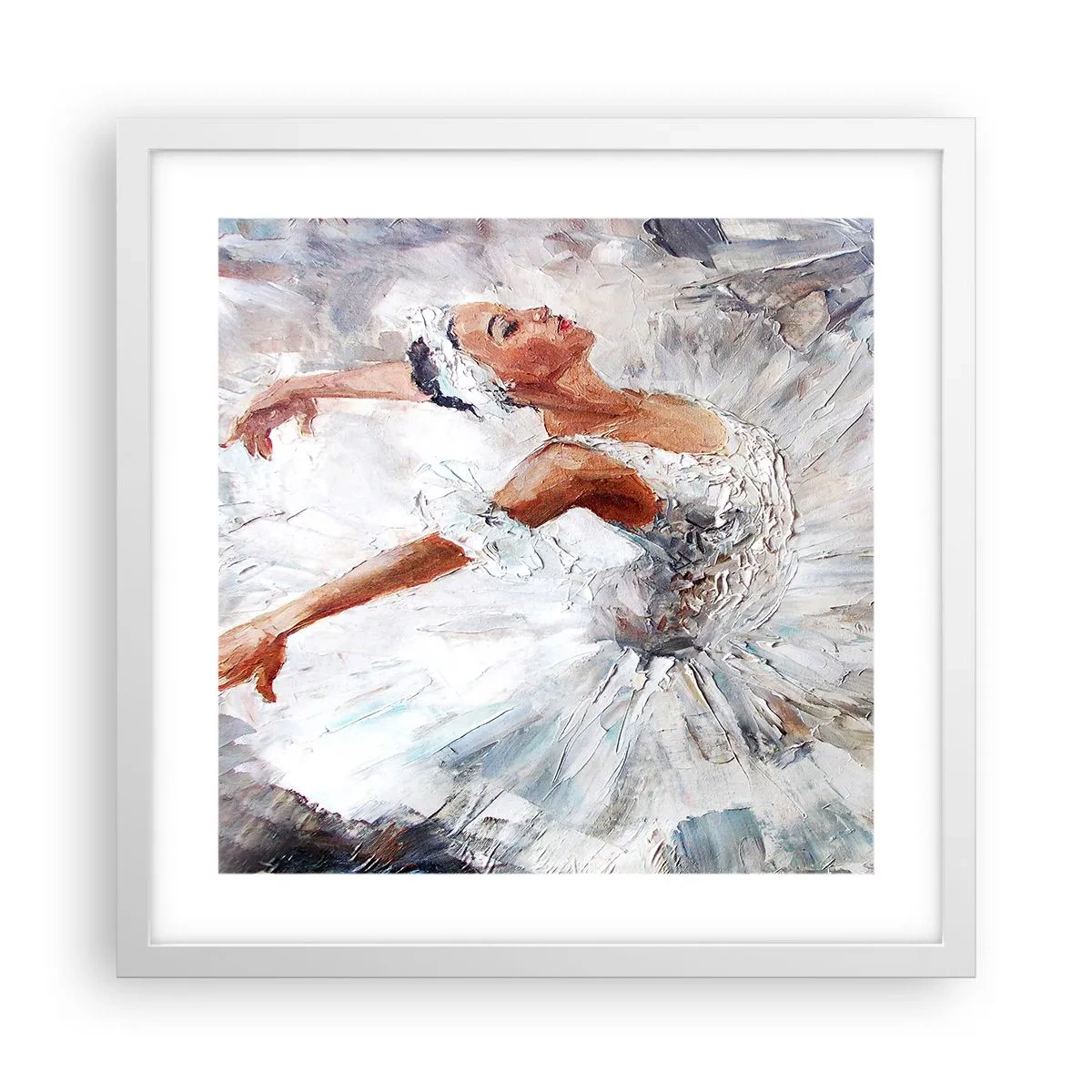 Poster in white frmae - Delicate and Light As a Tulle - 40x40 cm
