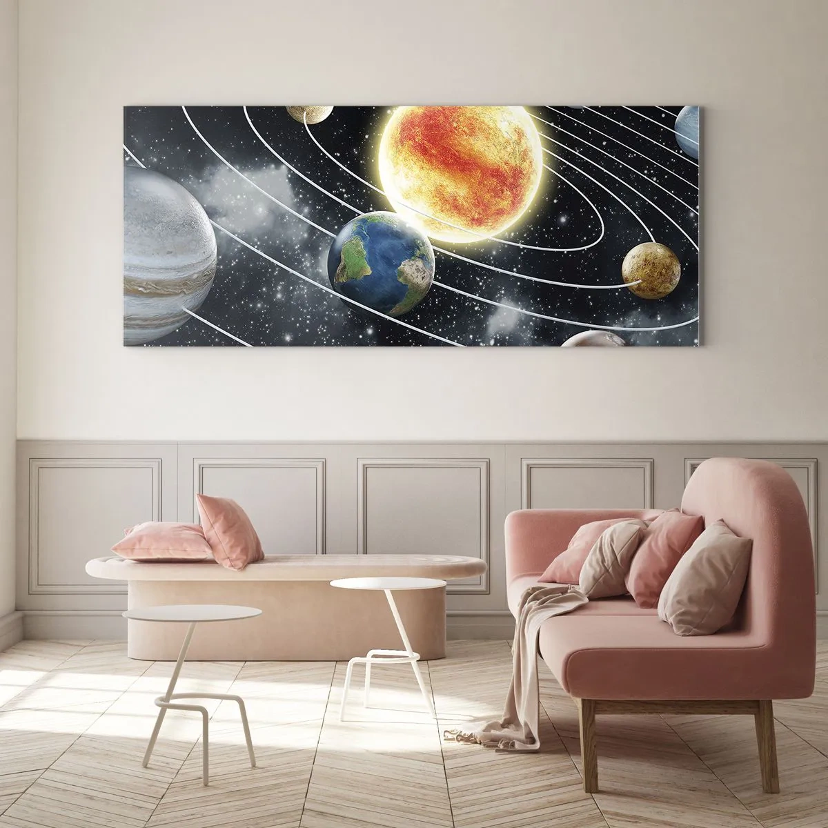 Glass picture - Space Dance - 90x30 cm
