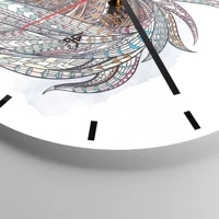 Clock face with lines
