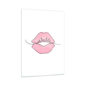 Glass picture - Ready for a Kiss? - 50x70 cm