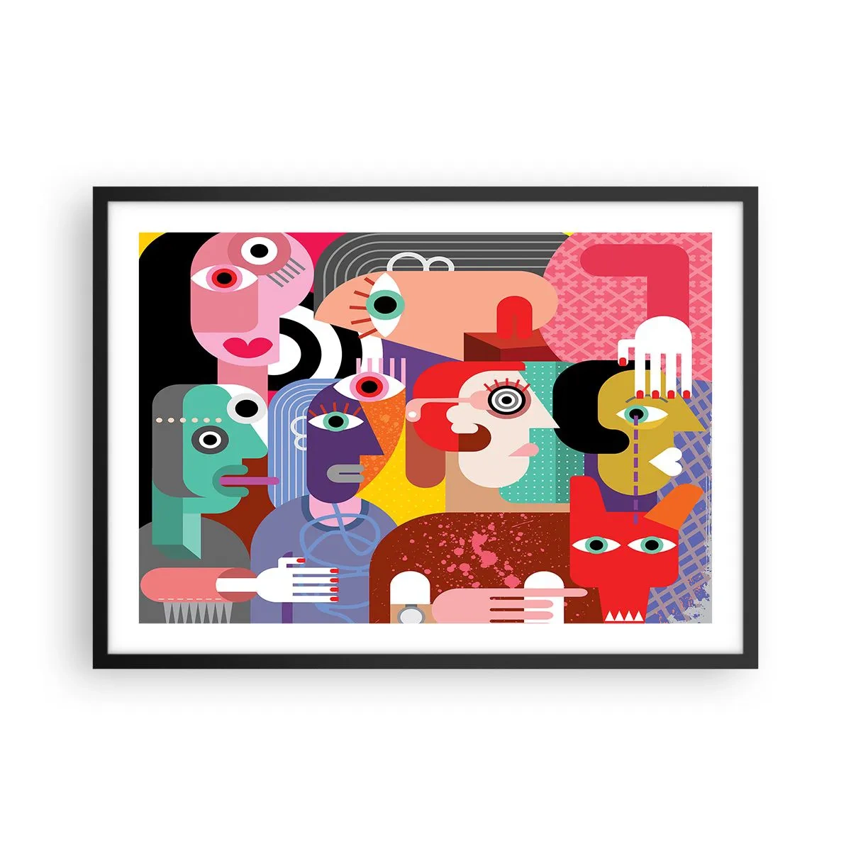 Poster in black frame - Picasso Sent Us - 70x50 cm