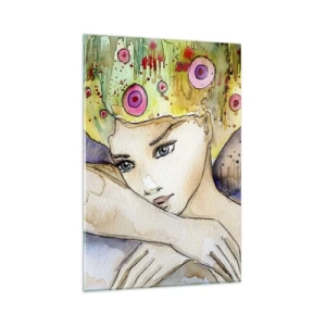 Glass picture - Butterfly Princess - 80x120 cm
