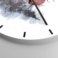 Clock face with lines