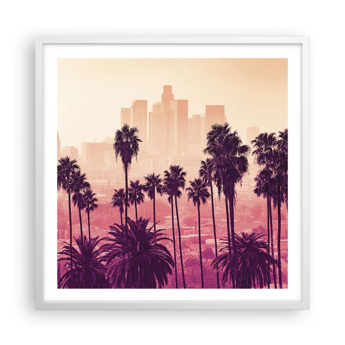 Poster in white frmae - Californian Landscape - 60x60 cm