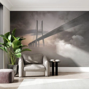 Custom Wallpaper Premium Sand - By the River that Doesn't Exist - Landscape, Bridge, Architecture