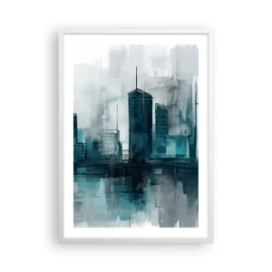 Poster in white frmae - City in the Colour of Rain - 50x70 cm