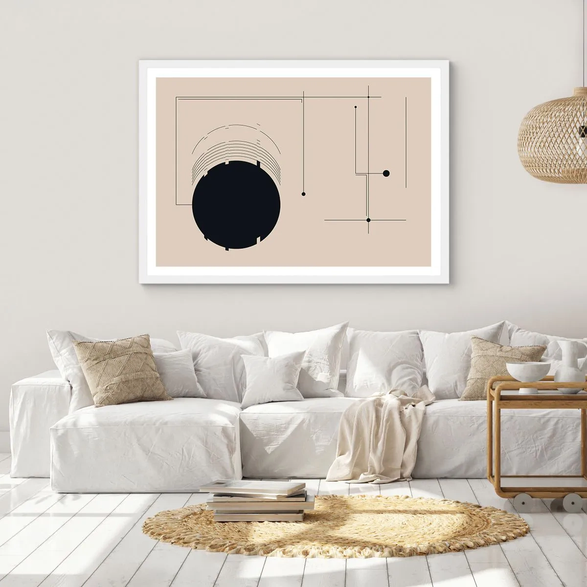 Poster in white frmae - Springy and Dynamic Composition - 70x50 cm