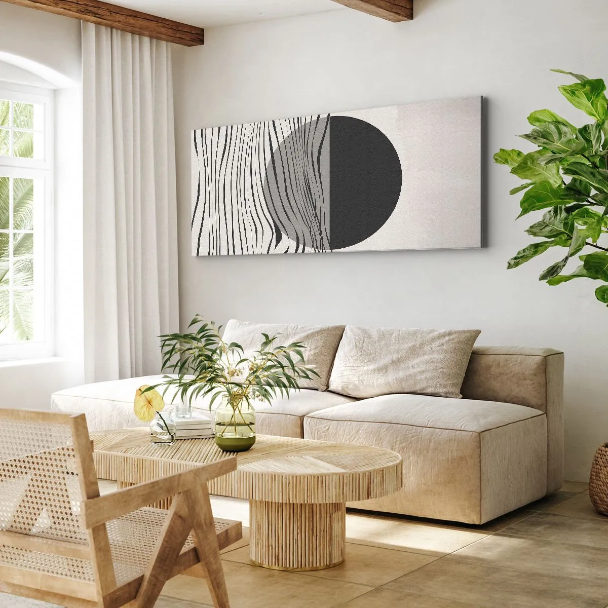 Canvas picture - Half Composition - 100x40 cm