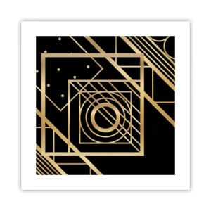 Poster - Golden Geometry - 40x40 cm