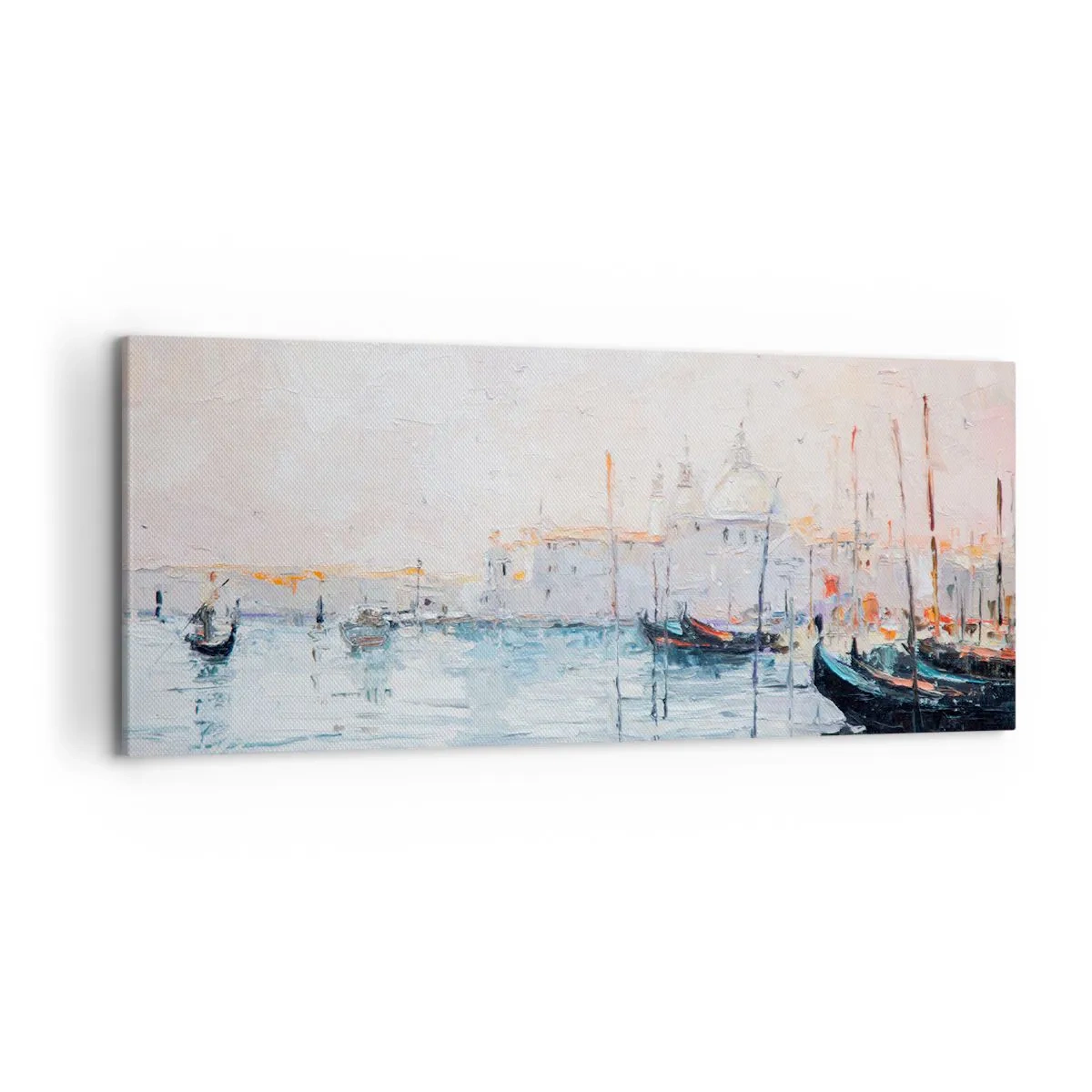 Canvas picture - Behind Water behind Fog - 120x50 cm