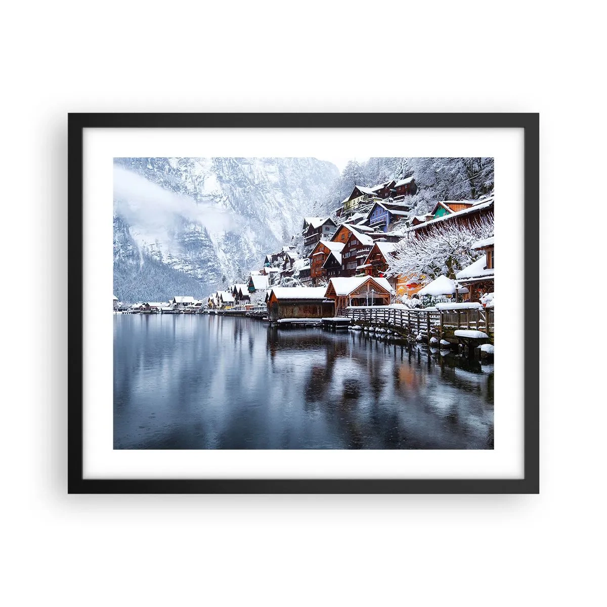Poster in black frame - In Winter Decoration - 50x40 cm