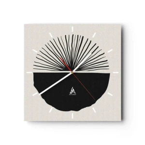 Wall clock - Clock on glass - Fan of Possibilities - 40x40 cm