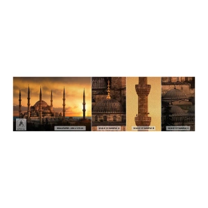 Photo Wallpaper Sample Premium Sand - God Is Great - Architecture, Mosque, Istanbul - 100x30 cm