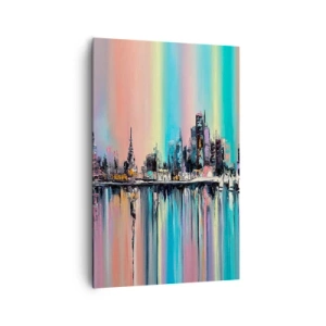 Canvas picture - Run down with Night Lights - 80x120 cm