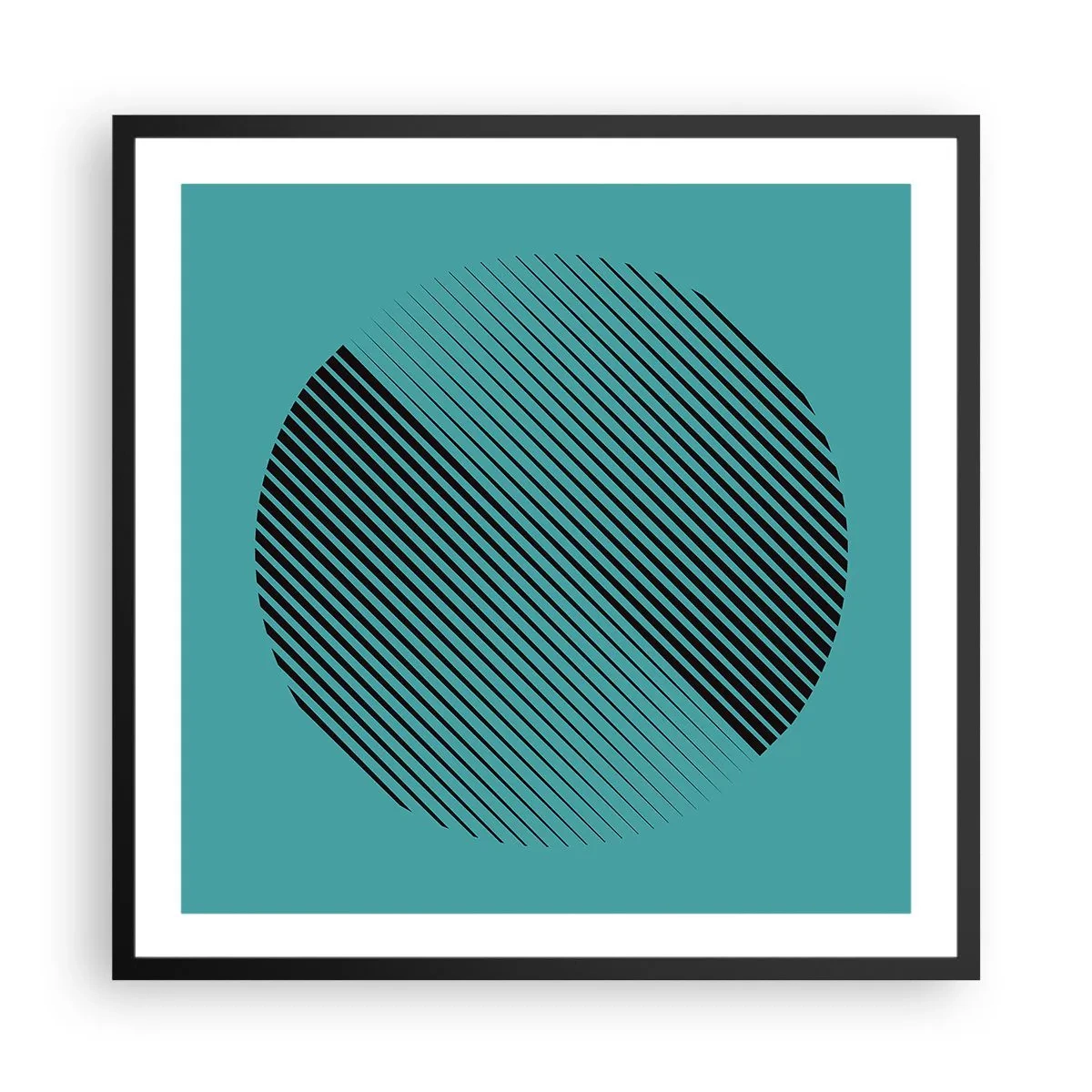 Poster in black frame - Circle - Geometrical Variation - 60x60 cm
