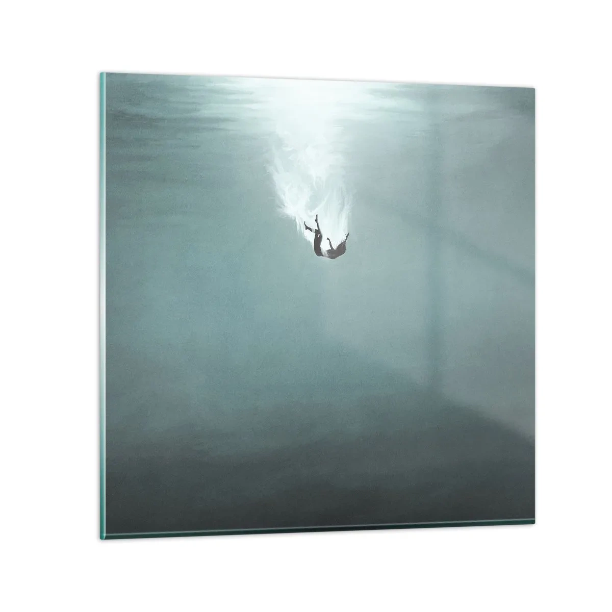 Glass picture - In the Arms of the Ocean - 40x40 cm