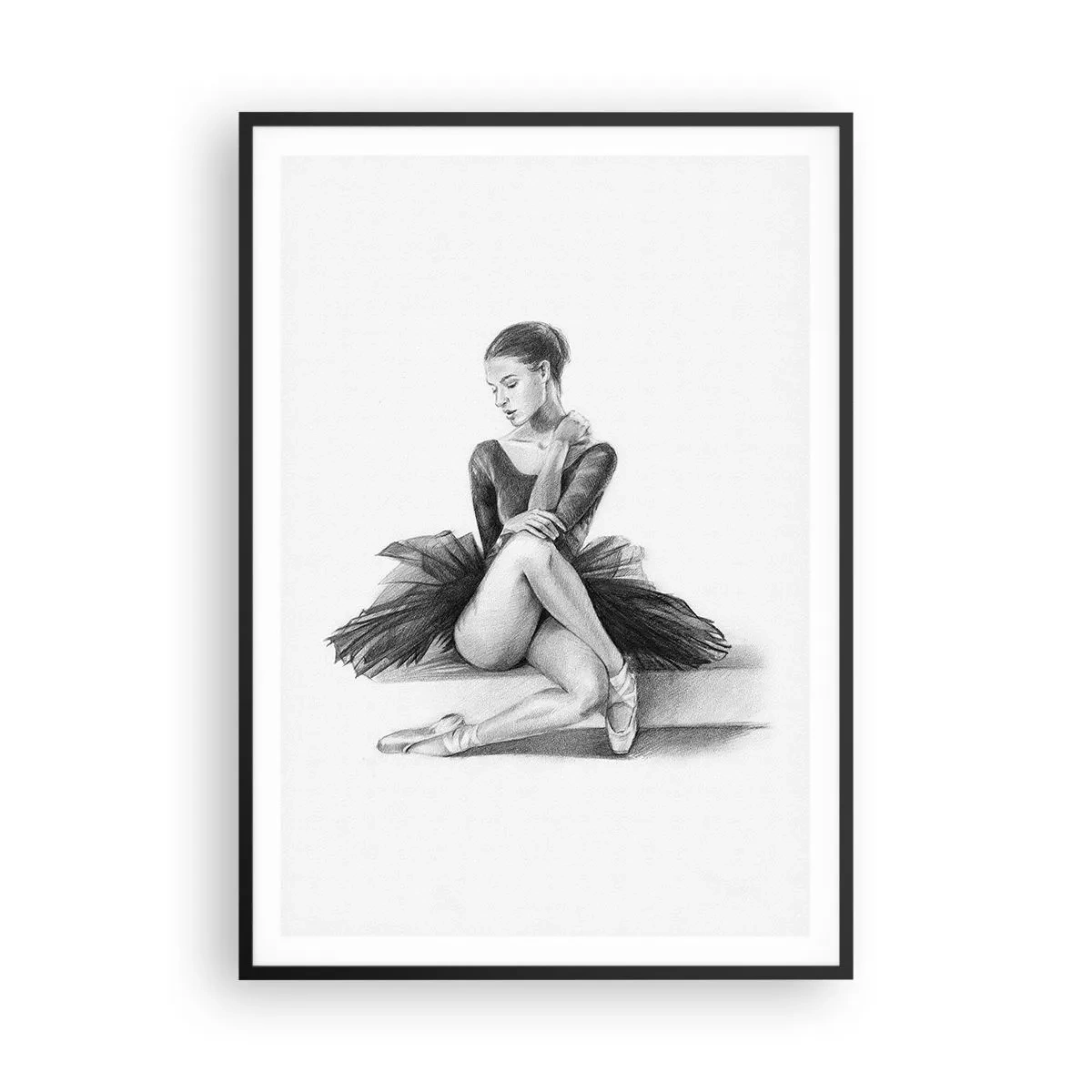 Poster in black frame - Enchanted by a Dance - 70x100 cm