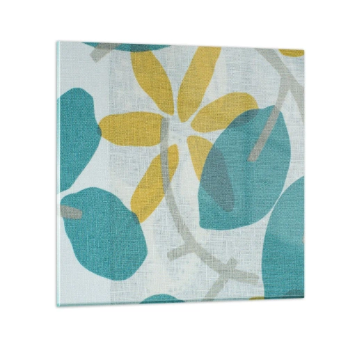 Glass picture - Among Azure Leaves - 70x70 cm