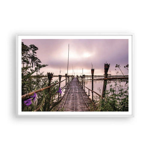 Poster in white frmae - Peace and Quiet of Asia - 100x70 cm