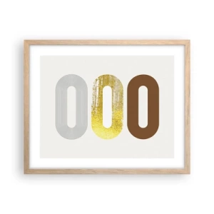 Poster in light oak frame - Ooo! - 50x40 cm