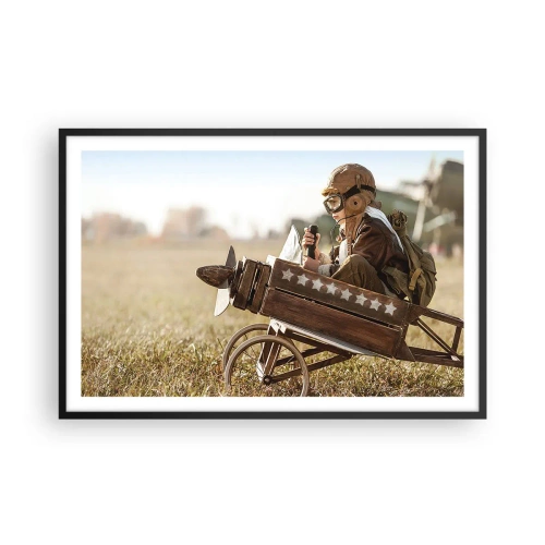 Poster in black frame - Take off for a Dream - 91x61 cm