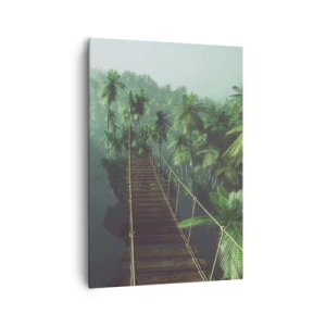 Canvas picture - Hanging Bridge in the Green - 70x100 cm