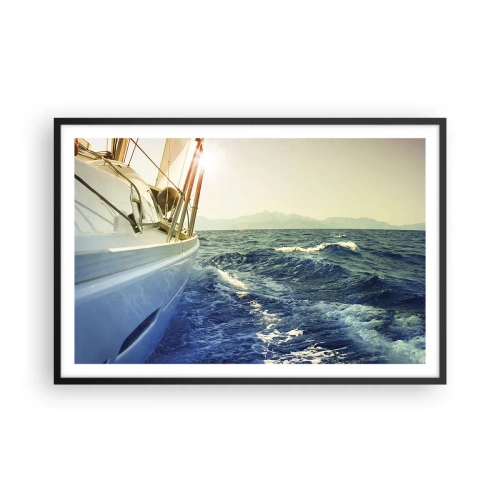 Poster in black frame - In Search of Adventure - 91x61 cm