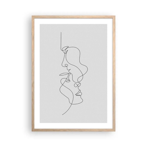 Poster in light oak frame - Ardour of Desires - 50x70 cm