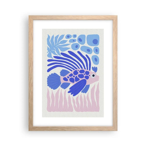 Poster in light oak frame - In His Element - 30x40 cm