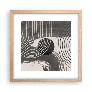 Poster in light oak frame - Oval Wins - 30x30 cm