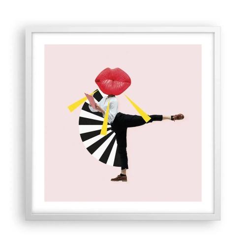 Poster in white frmae - Surrealistic Pop-Art. - 50x50 cm