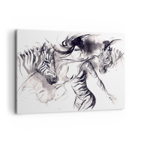 Canvas picture - Dancing With Zebras - 100x70 cm