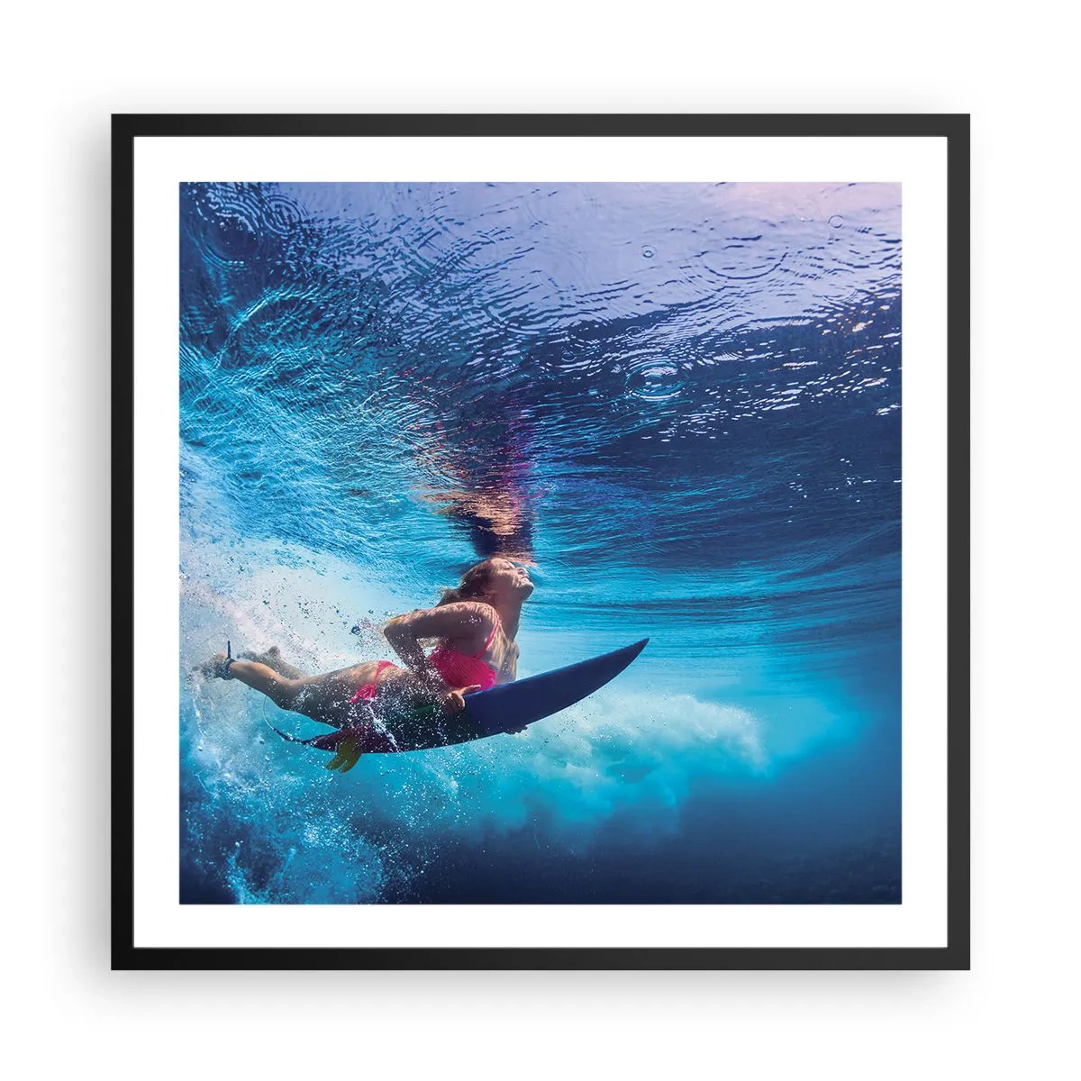Poster in black frame - Depth of Joy - 60x60 cm