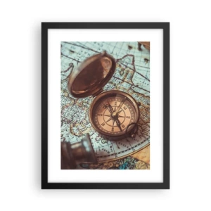 Poster in black frame - For Adventurers - 30x40 cm