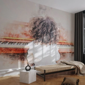 Self-Adhesive Photo Wallpaper Deluxe Sticker - In a New World - Piano, Music, Musician - 350x256 cm