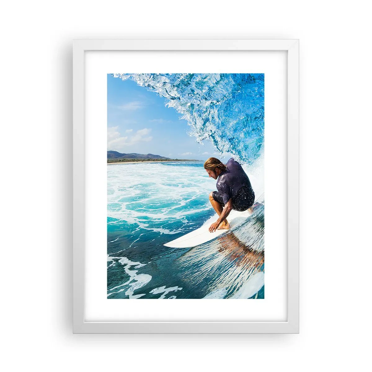 Poster in white frmae - Dancing with Waves - 30x40 cm
