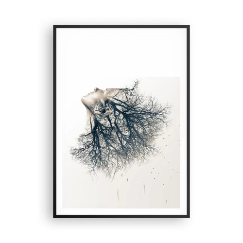 Poster in black frame - Listening to the Whisper of the Trees - 70x100 cm