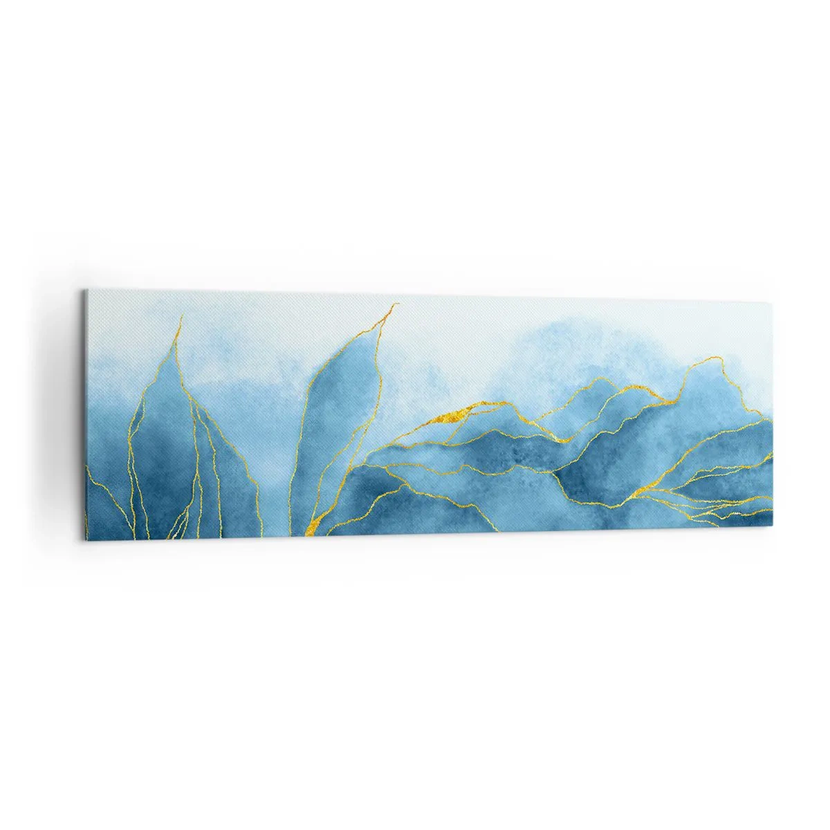 Canvas picture - Blue In Gold - 160x50 cm