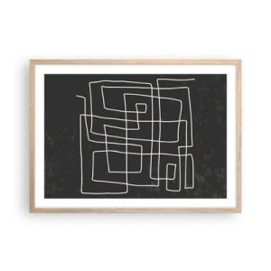 Poster in light oak frame - Not Too Straight - 70x50 cm