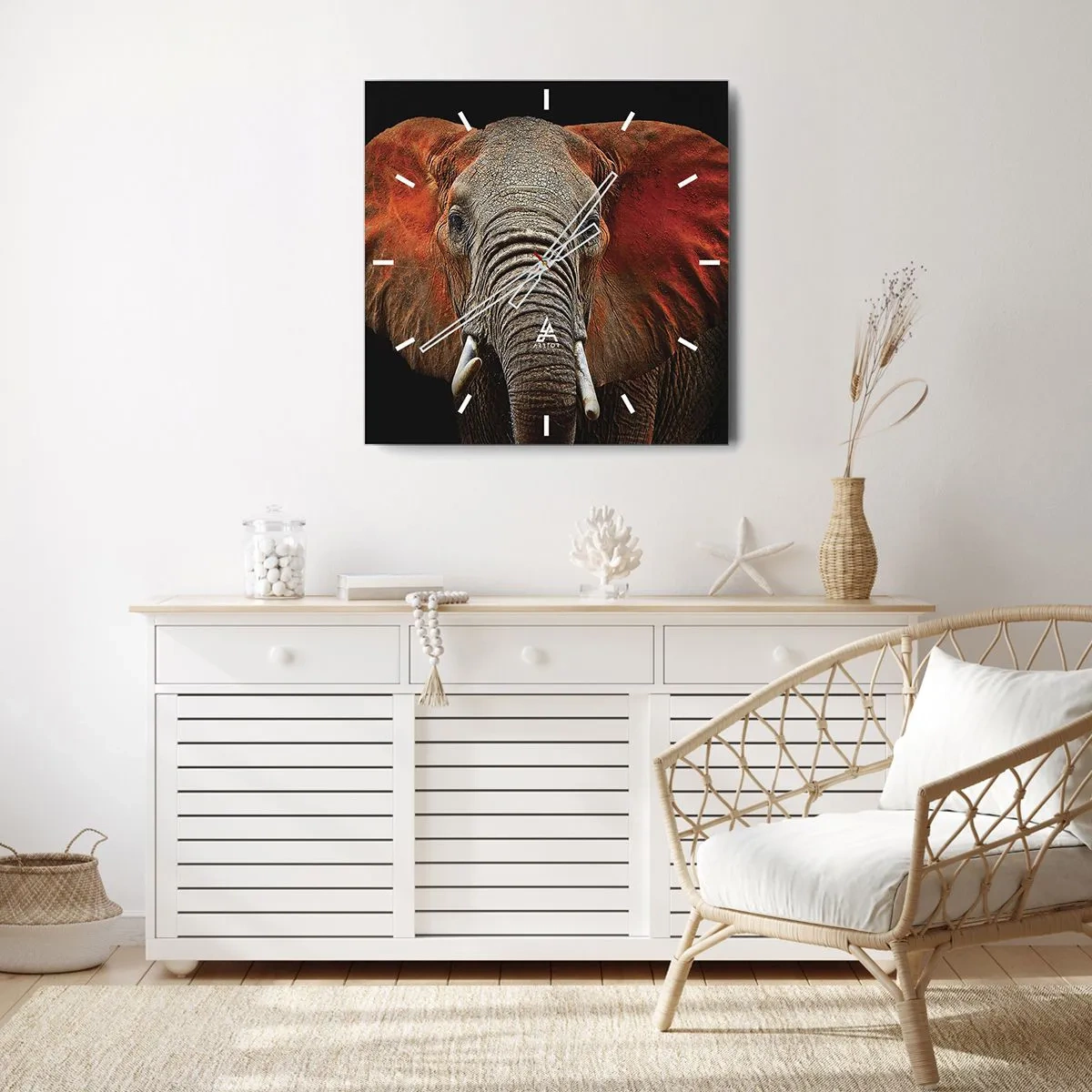 Wall clock - Clock on glass - I am Wild, and You? - 30x30 cm